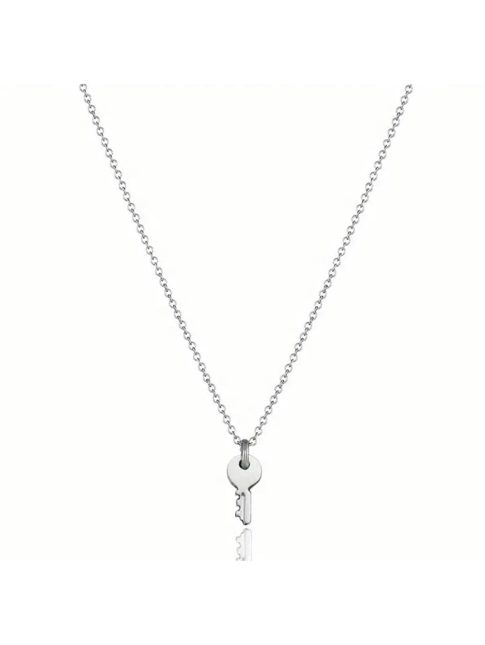 New - Inspirational - Silver Confidence Key Pendant Necklace